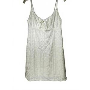 New Aeropostale White Lace Dress Women’s M Lined Sleeveless Summer Boho Babydoll